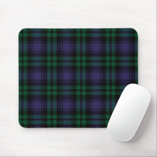 Black Watch Tartan, Plaid Mouse Mat