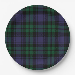 Black Watch Tartan, Plaid Paper Plate