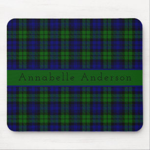 Black Watch Tartan Plaid Personalize Mouse Mat