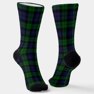 Black Watch Tartan Plaid Print Socks