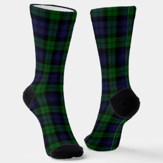 Black Watch Tartan Plaid Print Socks