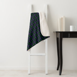 Black Watch Tartan, Plaid Sherpa Blanket
