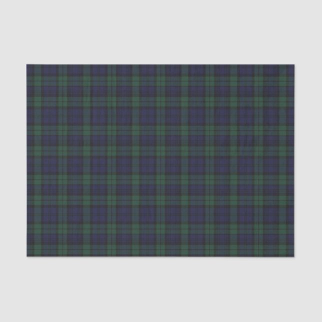 Black Watch Tartan Plaid Tissue Paper (Front)