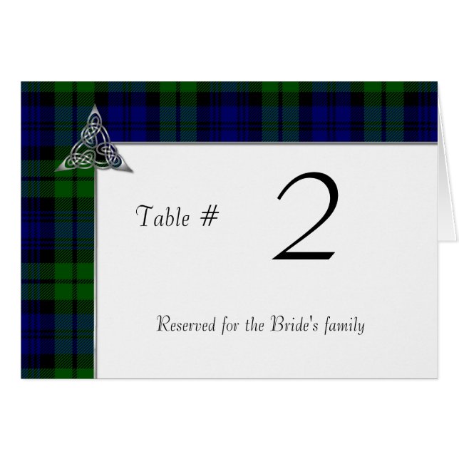 Black Watch Tartan Plaid Wedding (Front Horizontal)