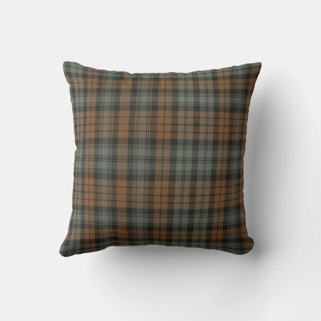 BLACK WATCH WEATHERED TARTAN CUSHION (Back)