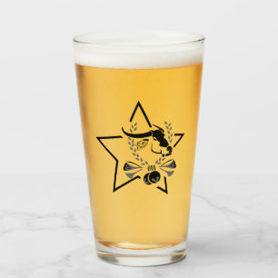 Black Water Buffalo Carabao in a Black Star Glass