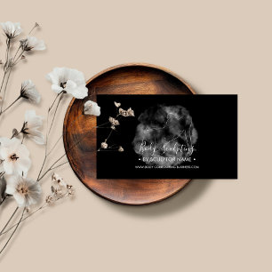 Black watercolor Body sculpting contouring spa Business Card