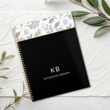 Black Watercolor Floral Pattern Stylish 2026