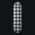 Black Watercolor Gingham Skateboard<br><div class="desc">A style as classic as your A-game,  this playful skateboard features a black watercolor gingham design.</div>
