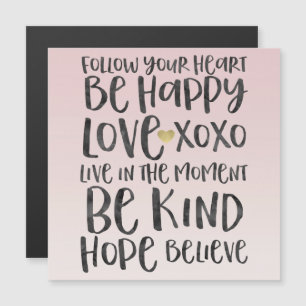 Black Watercolor Inspirational Words Gold Heart