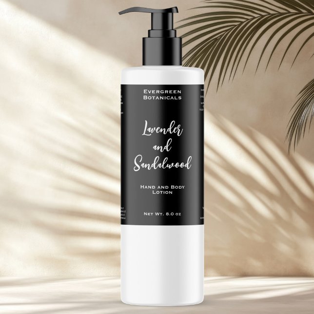 Black waterproof cosmetics bottle label (Creator Uploaded)