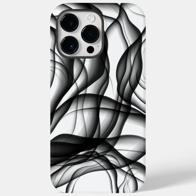 Black Wavy Ink Case-Mate iPhone Case (Back)