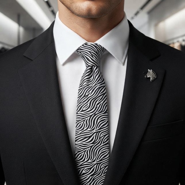 Black wavy lines tie (Creator Uploaded)
