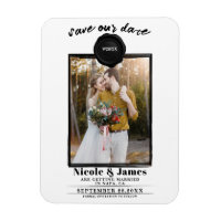 Black Wax Seal Photo Wedding Save the Date