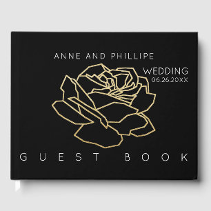 black wedding book for a memorable event