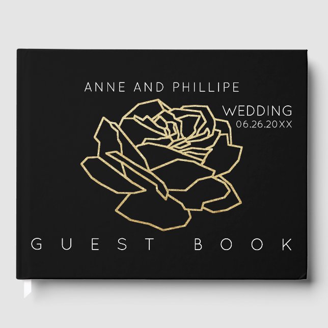black wedding book for a memorable event (Front)
