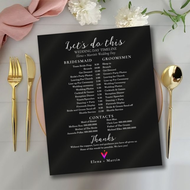Black Wedding Bridal Timeline Order of Events (Creator Uploaded)