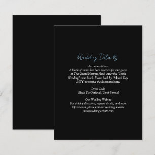 Black Wedding Details Enclosure Card