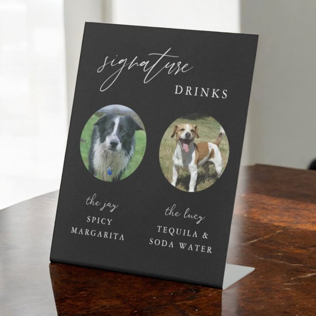 Black Wedding Dog Signature Cocktail Bar Sign (Creator Uploaded)