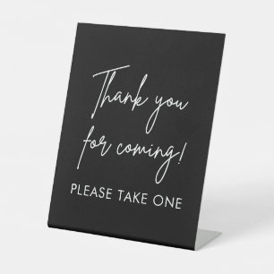 Black Wedding Favours Please Take One Pedestal Sig Sign