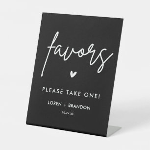 Black Wedding Favours Sign Please Take One