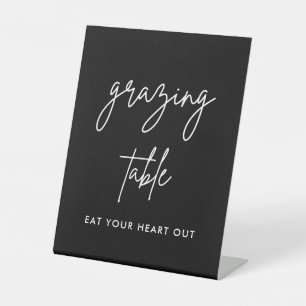 Black Wedding Food Grazing Table Sign 