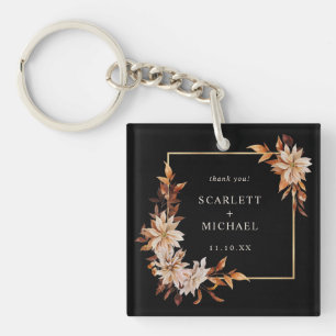 Black Wedding Key Ring