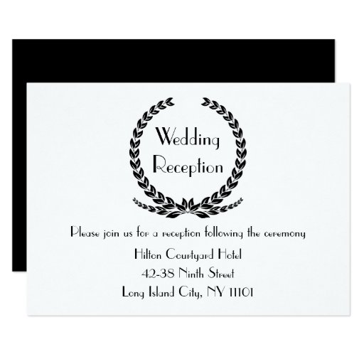 Image of Black Wedding Reception Lovebirds Floral Heart Invitation