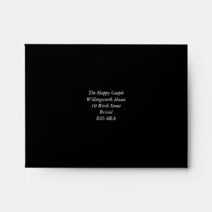 Black Wedding RSVP Envelopes