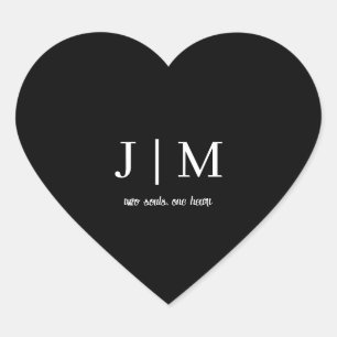 Black Wedding Sticker Customisable White Text