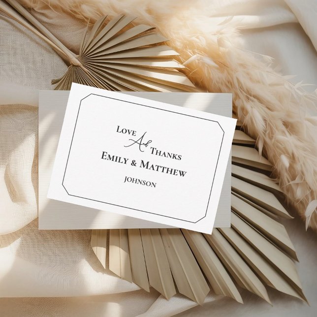 Black Wedding Thank You Card With QR Code (Creator Uploaded)