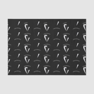 Black Wedding Tuxedo Suit and Bow Tie Groomsmen Tissue Paper