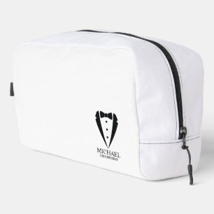 Black Wedding Tuxedo Suit Personalised Groomsmen Dopp Kit