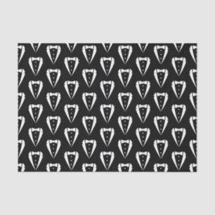 Black Wedding Tuxedo Suit Tissue Paper
