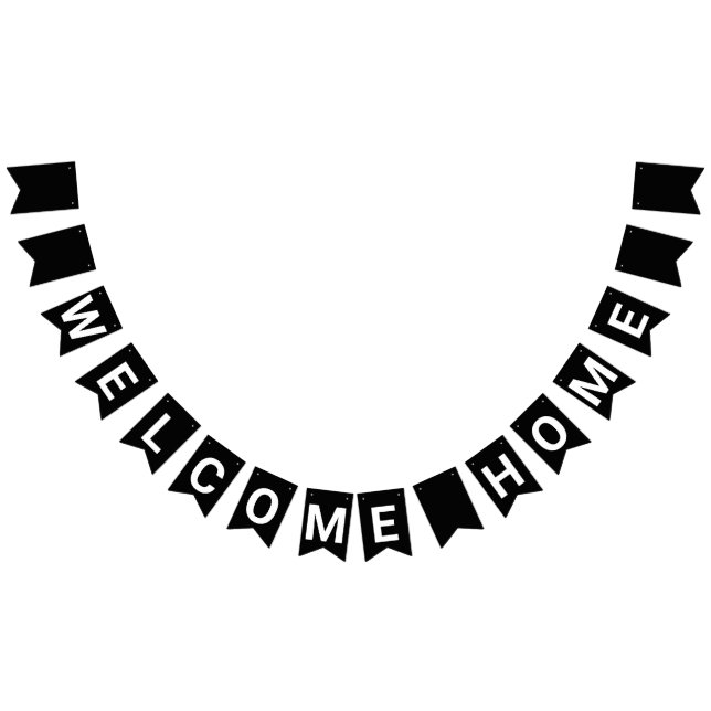 BLACK WELCOME HOME BANNER (All)