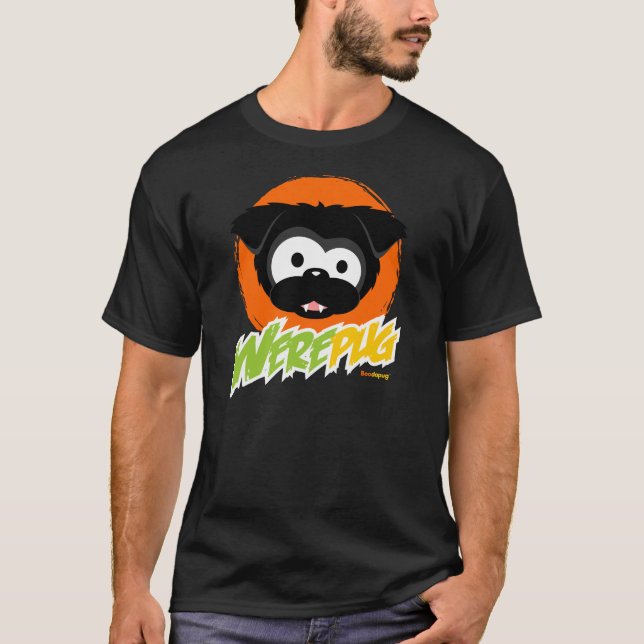 Black WerePug Dark Tees (Front)