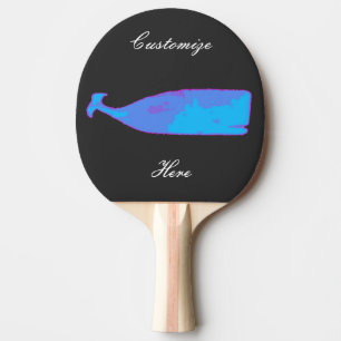 black whale blue Thunder_Cove Ping Pong Paddle
