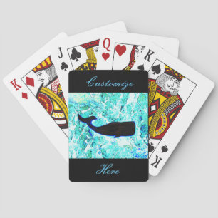 black whale blue Thunder_Cove Playing Cards
