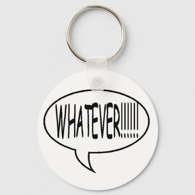 Black Whatever!!! Speech Bubble Key Ring (Front)