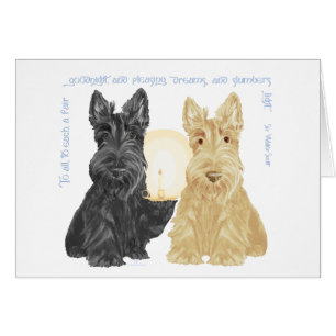 Black & Wheaten Goodnight Scotties