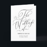 Black Whimsical Calligraphy Wedding Programme<br><div class="desc">Keep your guests informed and your ceremony stylish with these wedding program booklet featuring whimsical calligraphy and a clean, timeless design. Perfect for any wedding theme or season, these elegant wedding programs guide guests through your ceremony. Customise the wording and choose from a variety of colours to match your wedding...</div>
