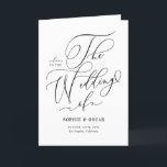 Black Whimsical Calligraphy Wedding Programme<br><div class="desc">Keep your guests informed and your ceremony stylish with these wedding program booklet featuring whimsical calligraphy and a clean, timeless design. Perfect for any wedding theme or season, these elegant wedding programs guide guests through your ceremony. Customise the wording and choose from a variety of colours to match your wedding...</div>