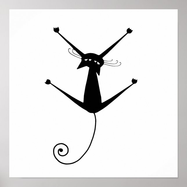 Black Whimsy Kitty 10 Poster (Front)