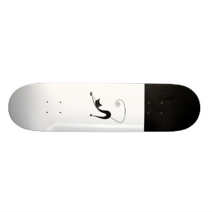 Black Whimsy Kitty 2 Skateboard