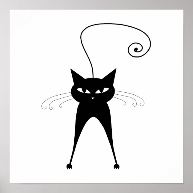 Black Whimsy Kitty 6 Poster (Front)