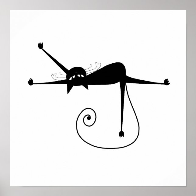 Black Whimsy Kitty 7 Poster (Front)