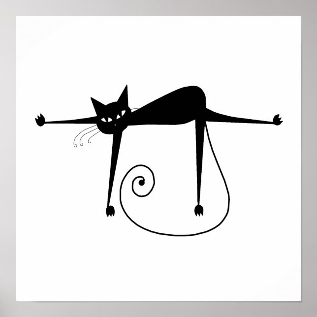 Black Whimsy Kitty 8 Poster (Front)