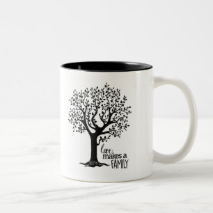 Black/White 11 oz Mug - Family Tree Adoption