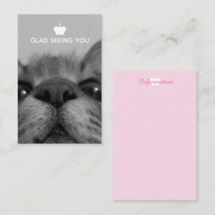 Black&White 17yro kitty Blank Business Card