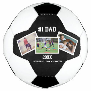 Black White 3 Photo Father's Day Football